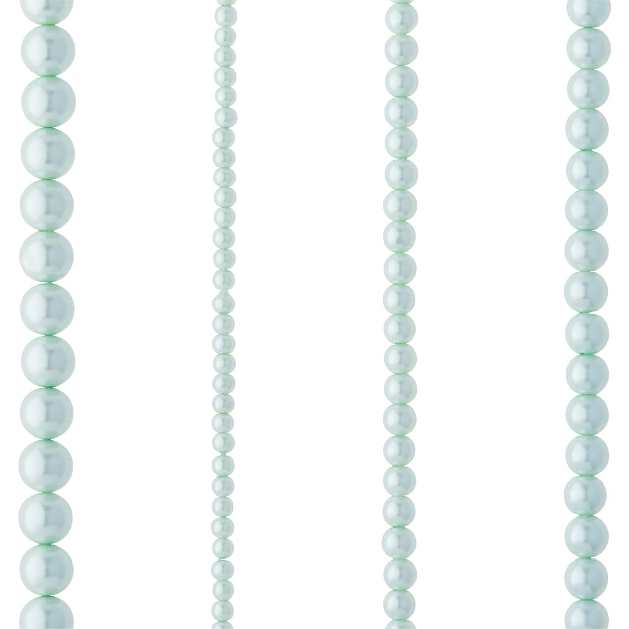 Perles rondes en verre nacré turquoise mat de Bead Landing